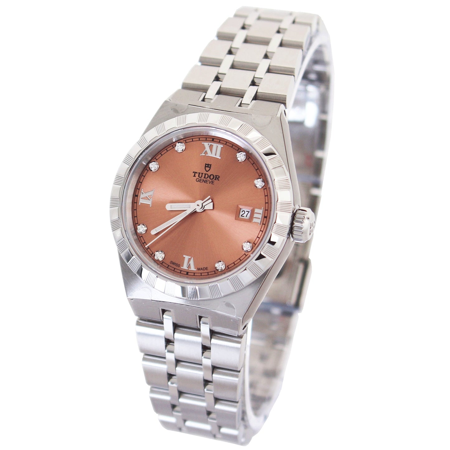 TUDOR Royal 28mm サーモンダイアル M28300-0010 斜め正面