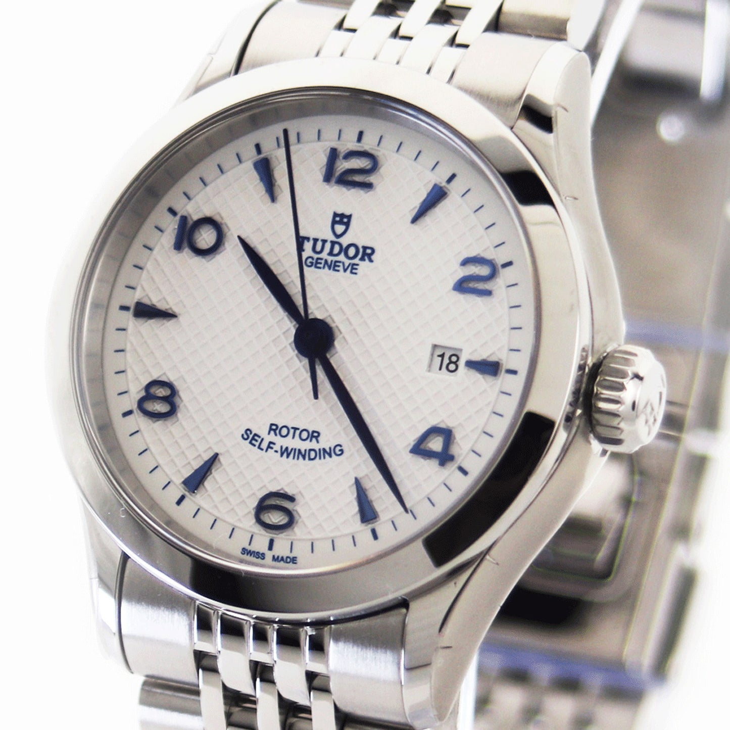 TUDOR 1926 28mm オパライン＆ブルーダイアル 自動巻き レディース腕時計