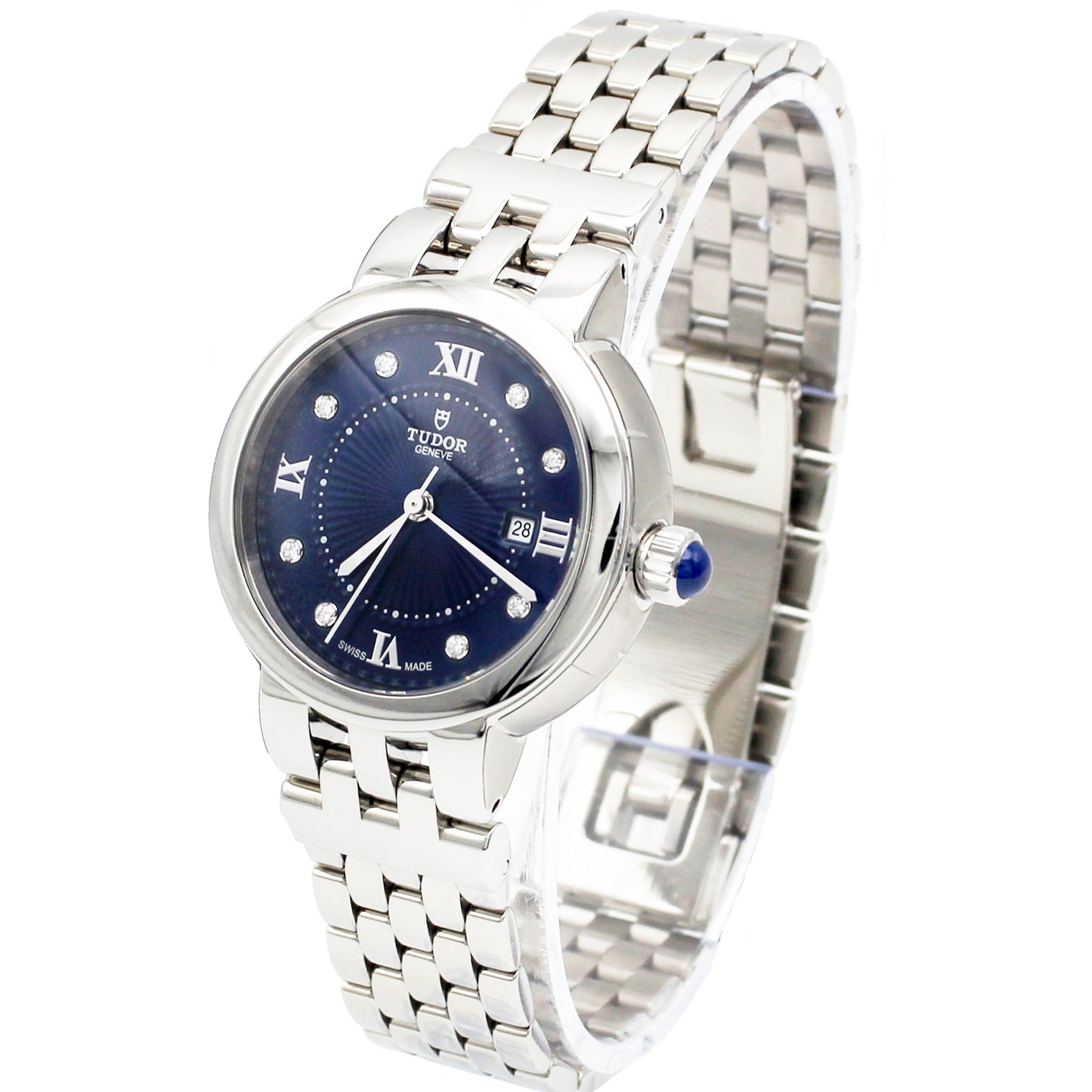 TUDOR Clair de Rose 30mm Blue Dial Diamond Automatic Women's Watch