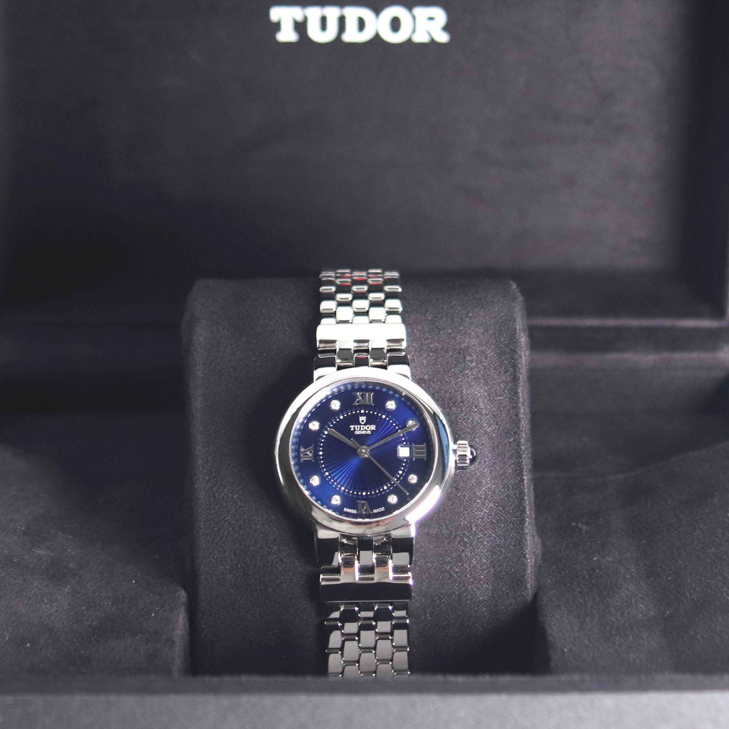 TUDOR Clair de Rose 30mm Blue Dial Diamond Automatic Women's Watch