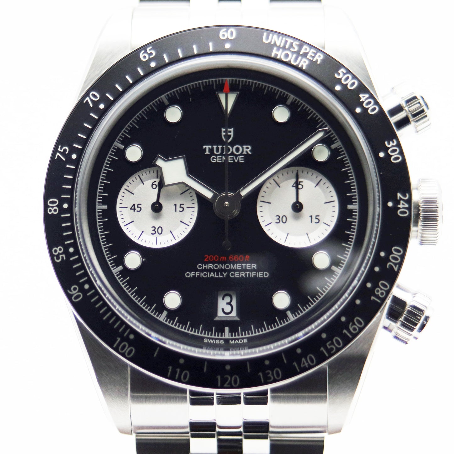 TUDOR Black Bay Chrono 41mm ブラックダイアル クロノグラフ 自動巻き メンズ腕時計　リベット5列ブレスレット
