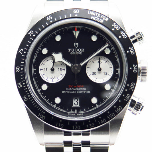 TUDOR Black Bay Chrono 41mm ブラックダイアル クロノグラフ 自動巻き メンズ腕時計　リベット5列ブレスレット