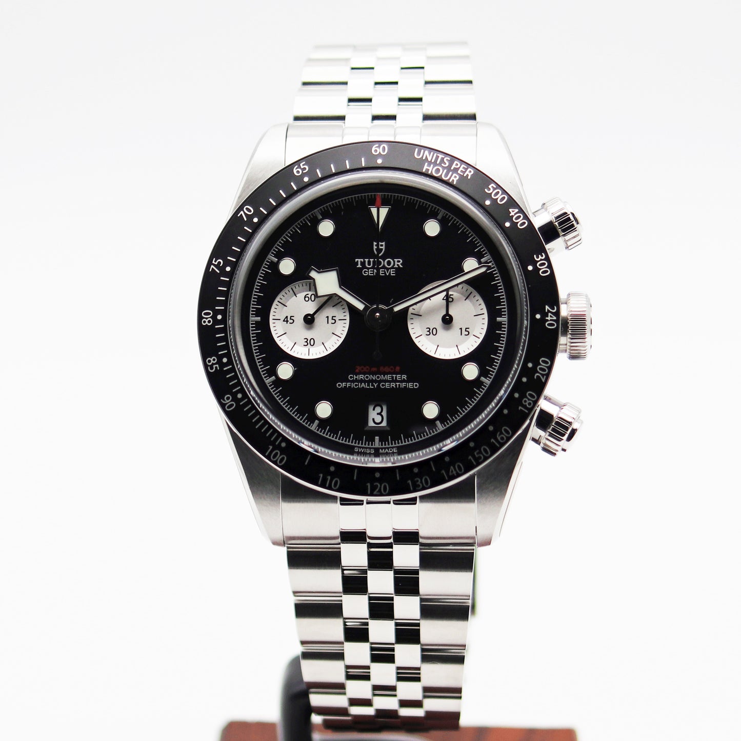 TUDOR Black Bay Chrono 41mm ブラックダイアル クロノグラフ 自動巻き メンズ腕時計　リベット5列ブレスレット