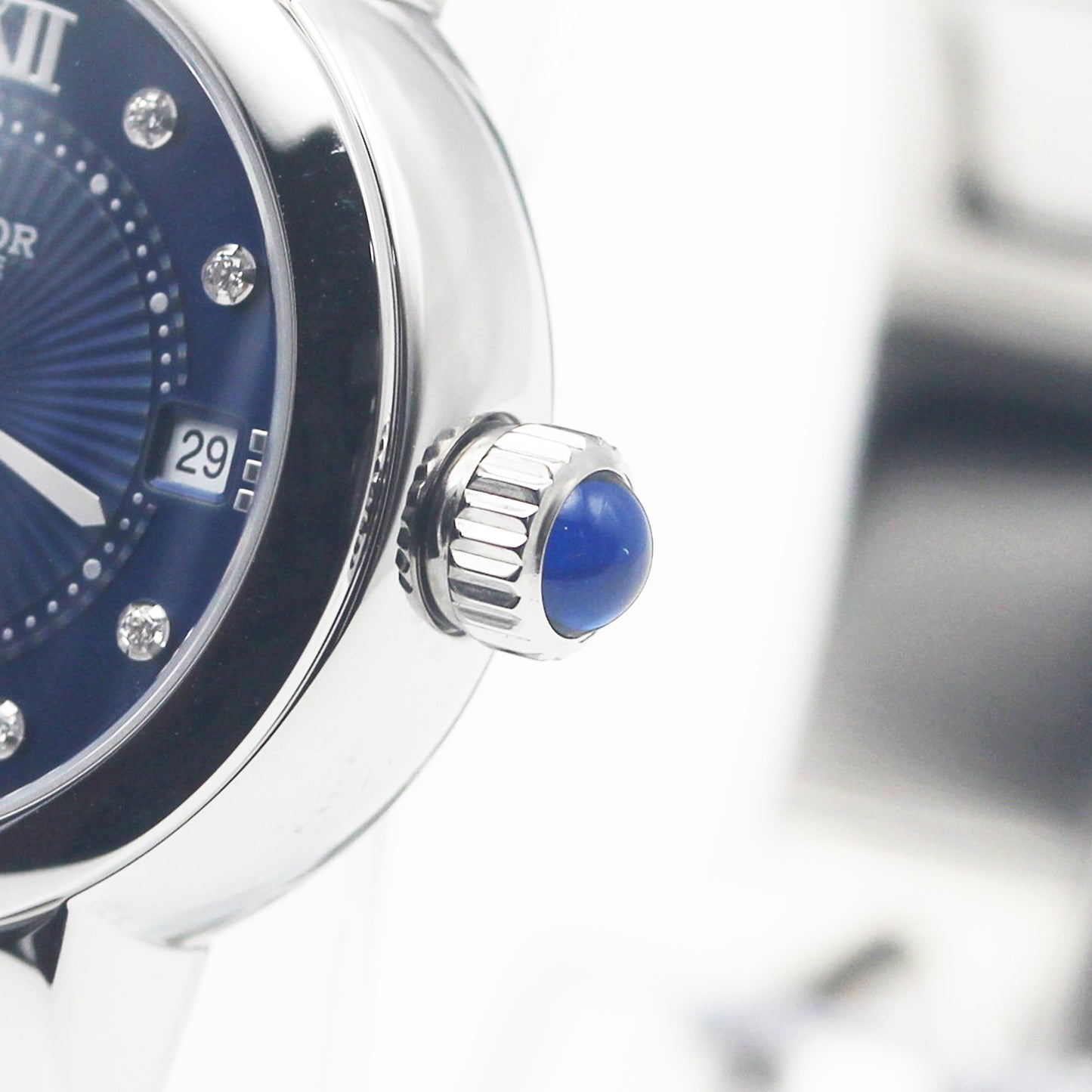 TUDOR Clair de Rose 26mm Blue Diamond Dial Steel Automatic Ladies Watch