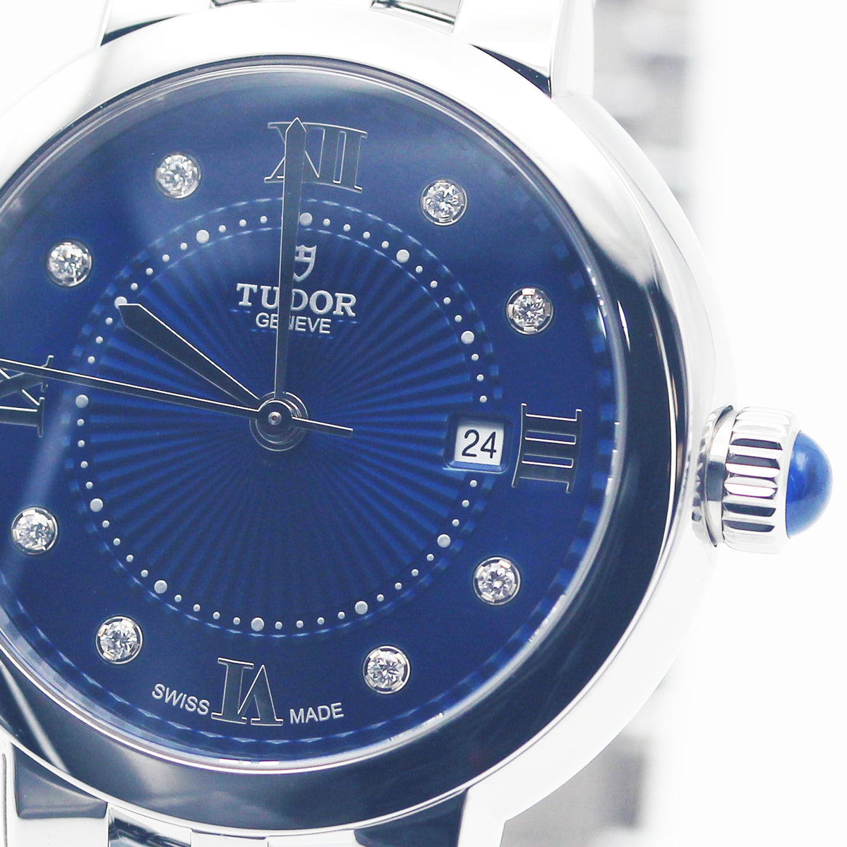 TUDOR Clair de Rose 30mm Blue Dial Diamond Automatic