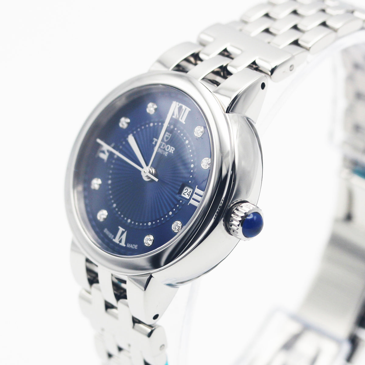 TUDOR Clair de Rose 30mm Blue Dial Diamond Automatic